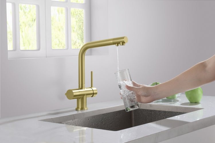 Crystal 4-way Mosiądz antyczny | Blue Water | Bateria kuchenna 4 drożna - 4