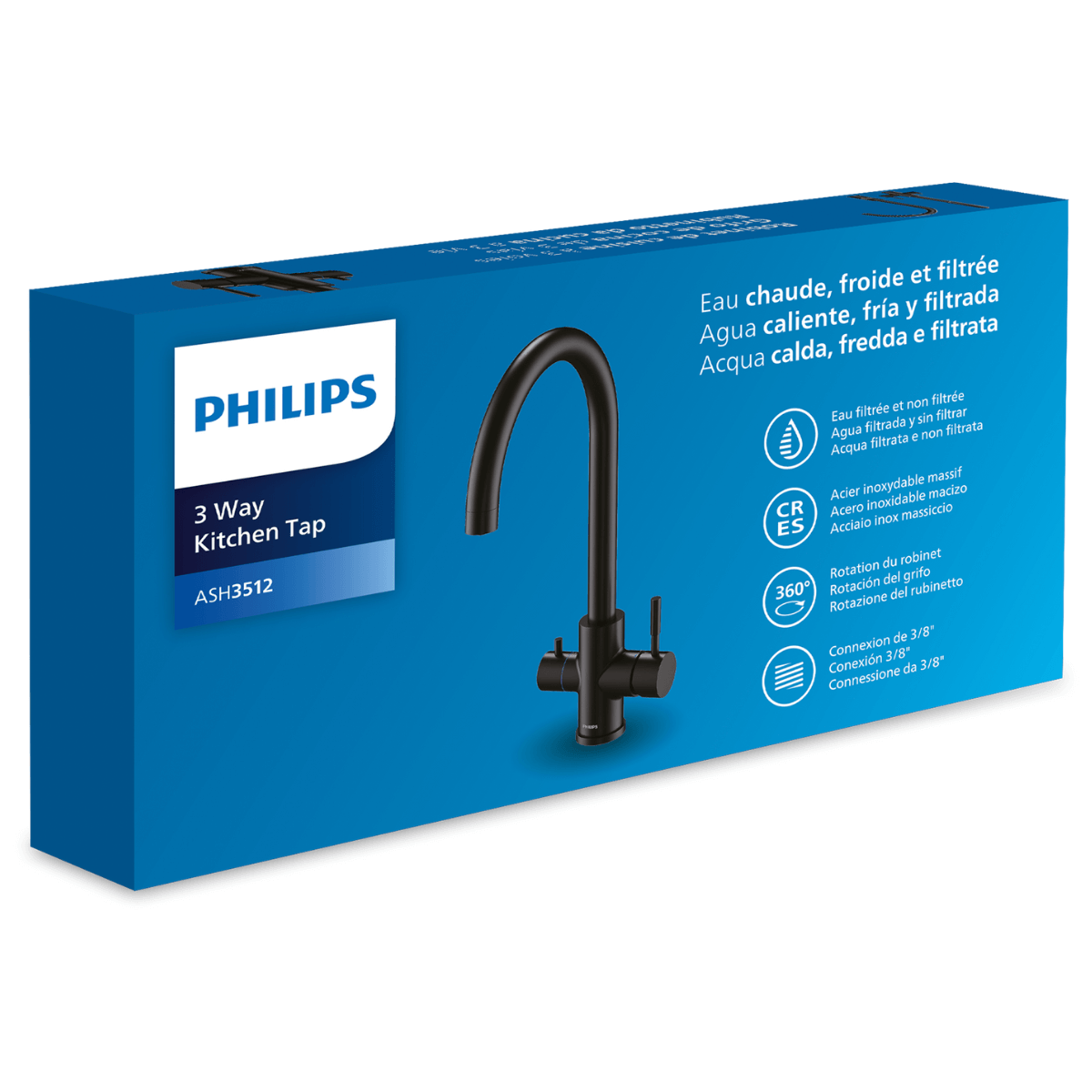 ASH3512/10 Czarny mat | Philips | Bateria kuchenna z podłączeniem do filtra wody - 4