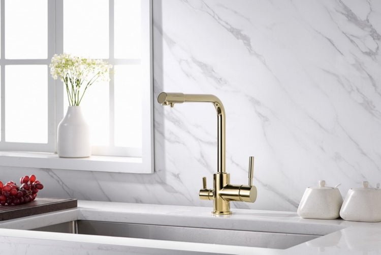 Amanda Złoty | Blue Water | Bateria kuchenna z podłączeniem do filtra wody - 2