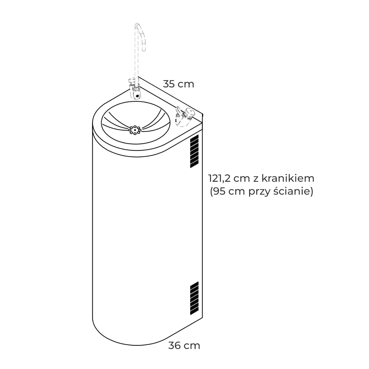 Aqua Solution AQF300 CZARNY | Dystrybutor fontannowy - 8
