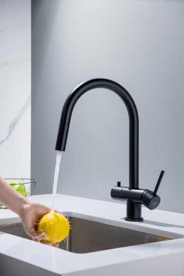 Cyrus Czarny mat | Blue Water | Bateria kuchenna z podłączeniem do filtra wody - 7