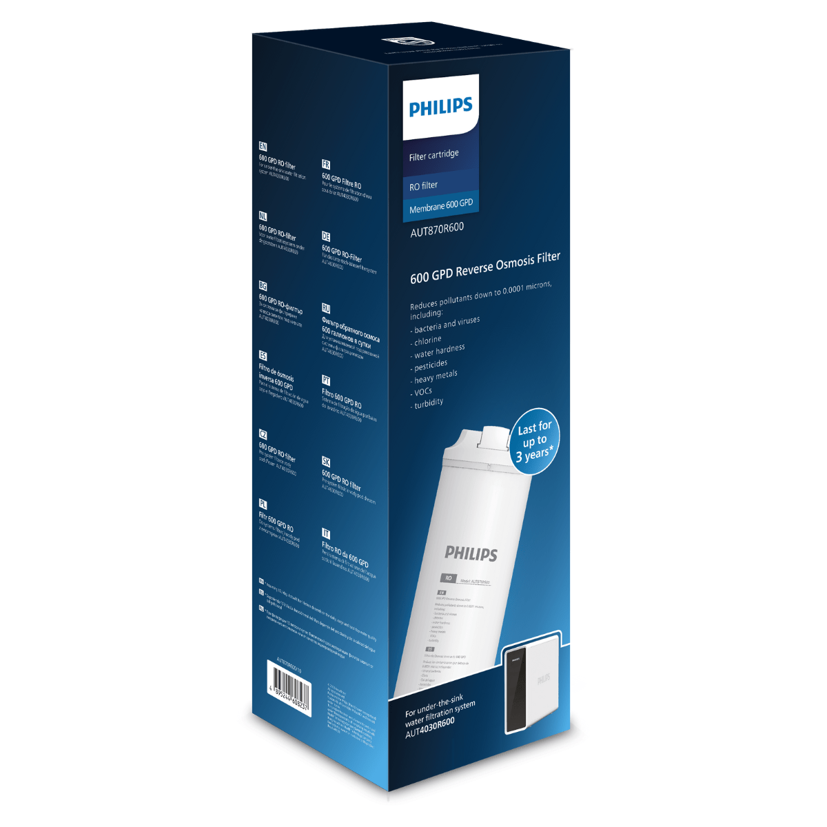 Membrana RO AUT870R600/10 | Wkład filtrujący | PHILIPS - 3