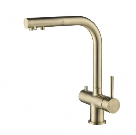 Apala Mosiądz antyczny | Blue Water | Bateria kuchenna z podłączeniem do filtra wody - 1