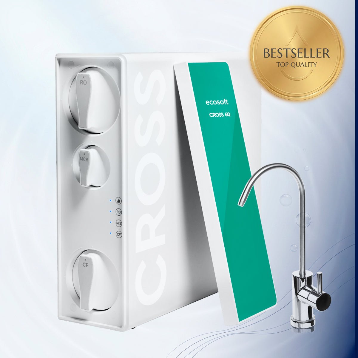 Ecosoft CROSS 90 Balance | Filtr odwróconej osmozy bez zbiornika pod zlew z mineralizacją - 1