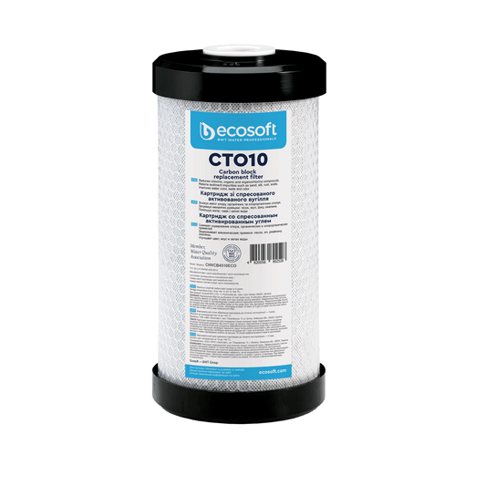 Filtr blokowy z węglem z łupin orzecha kokosowego 4,5 "x10" | Wkład filtrujący | Ecosoft - 1