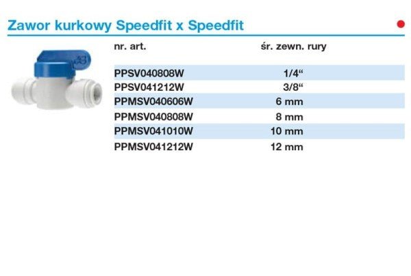 John Guest PPSV041212W zawór odcinający 3/8" x 3/8" | Elementy montażowe - 2