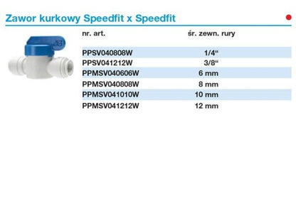 John Guest PPSV041212W zawór odcinający 3/8" x 3/8" | Elementy montażowe - 2