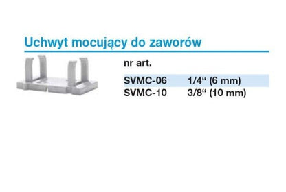 John Guest SVMC-10 uchwyt mocujący do zaworu 3/8" | Elementy montażowe - 2