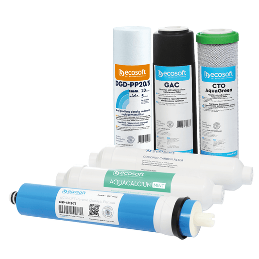 P'URE AquaCalcium Mint Zestaw 6 wkładów wymiennych | Ecosoft - 1