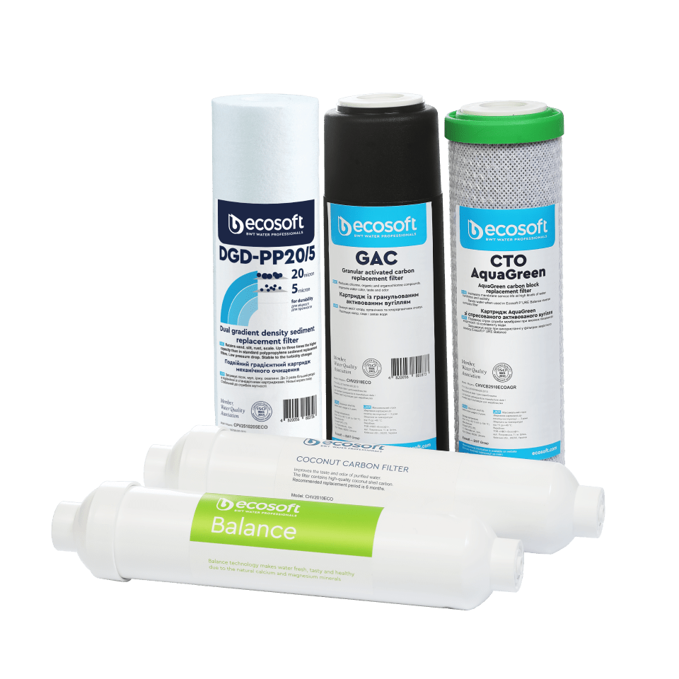 P'URE Balance zestaw 5 filtrów wymiennych PP5 - GAC - CTOAG - BALANCE - POST | Ecosoft - 1