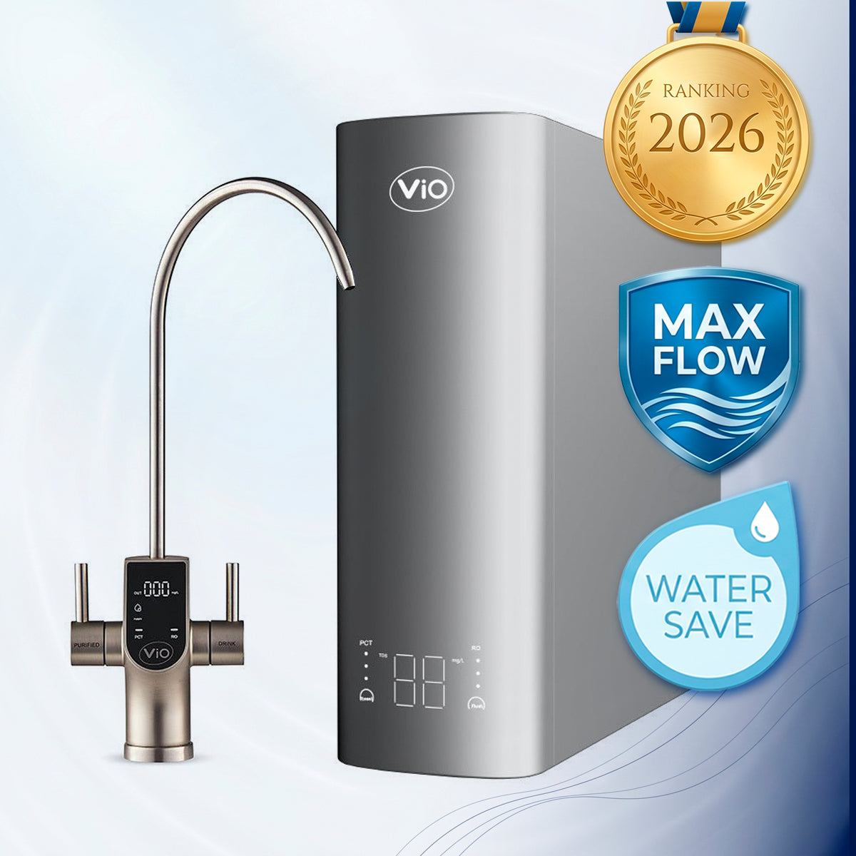 VIO AW-RB08 1200 T | Filtr odwróconej osmozy bez zbiornika pod zlew